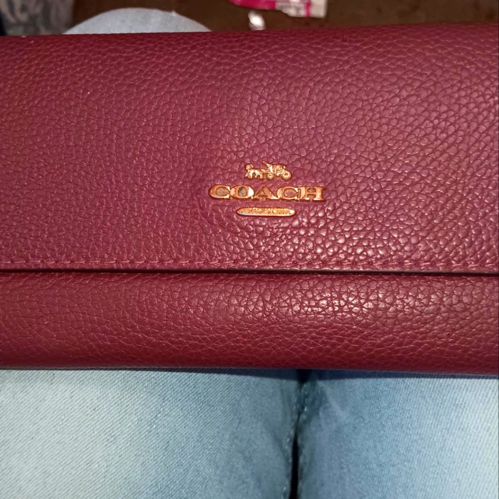 Maroon Coach Wallet